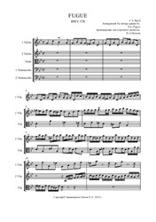 Fugue in G minor, arr. for strings quintet